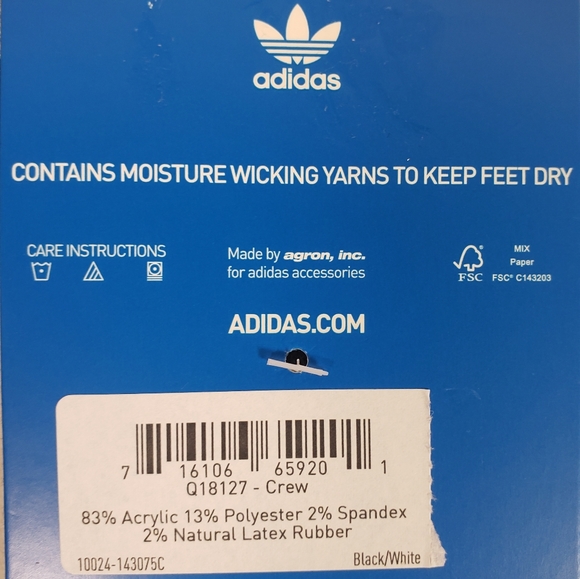 NWT Men's Adidas Crew Socks - Picture 4 of 4